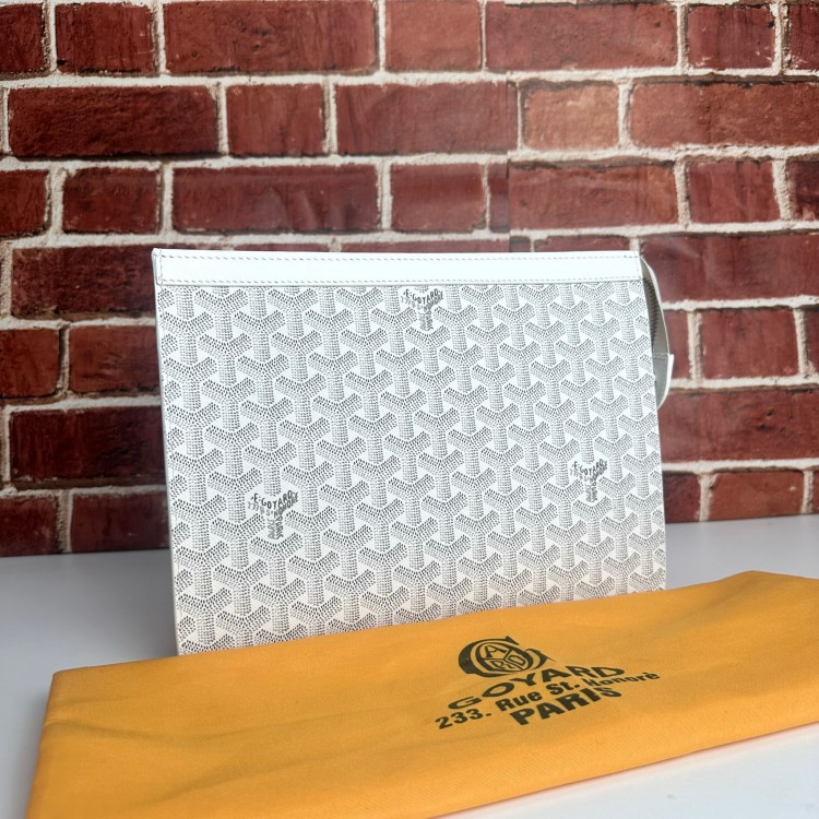 GOYARD POCHETTE CLUCTH BEYAZ